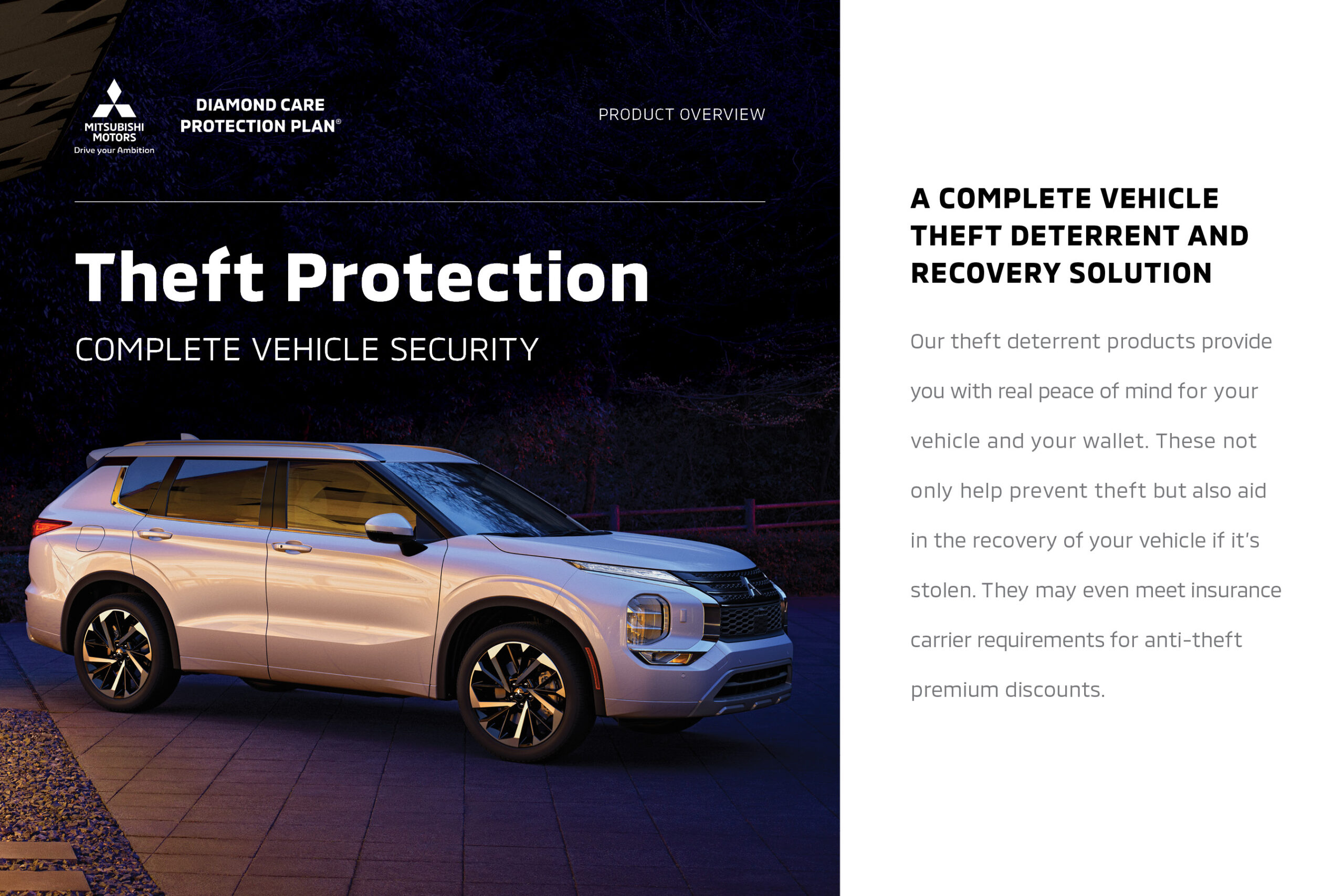 Theft Protection - Product Card (Mitsubishi) (25 qty) - NESNA Dealers